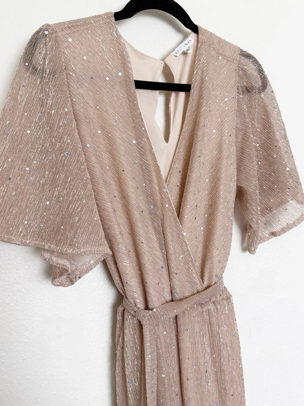 Baltic Born Grace Sparkle Gown Champagne Sequin Maxi Dress XXXL